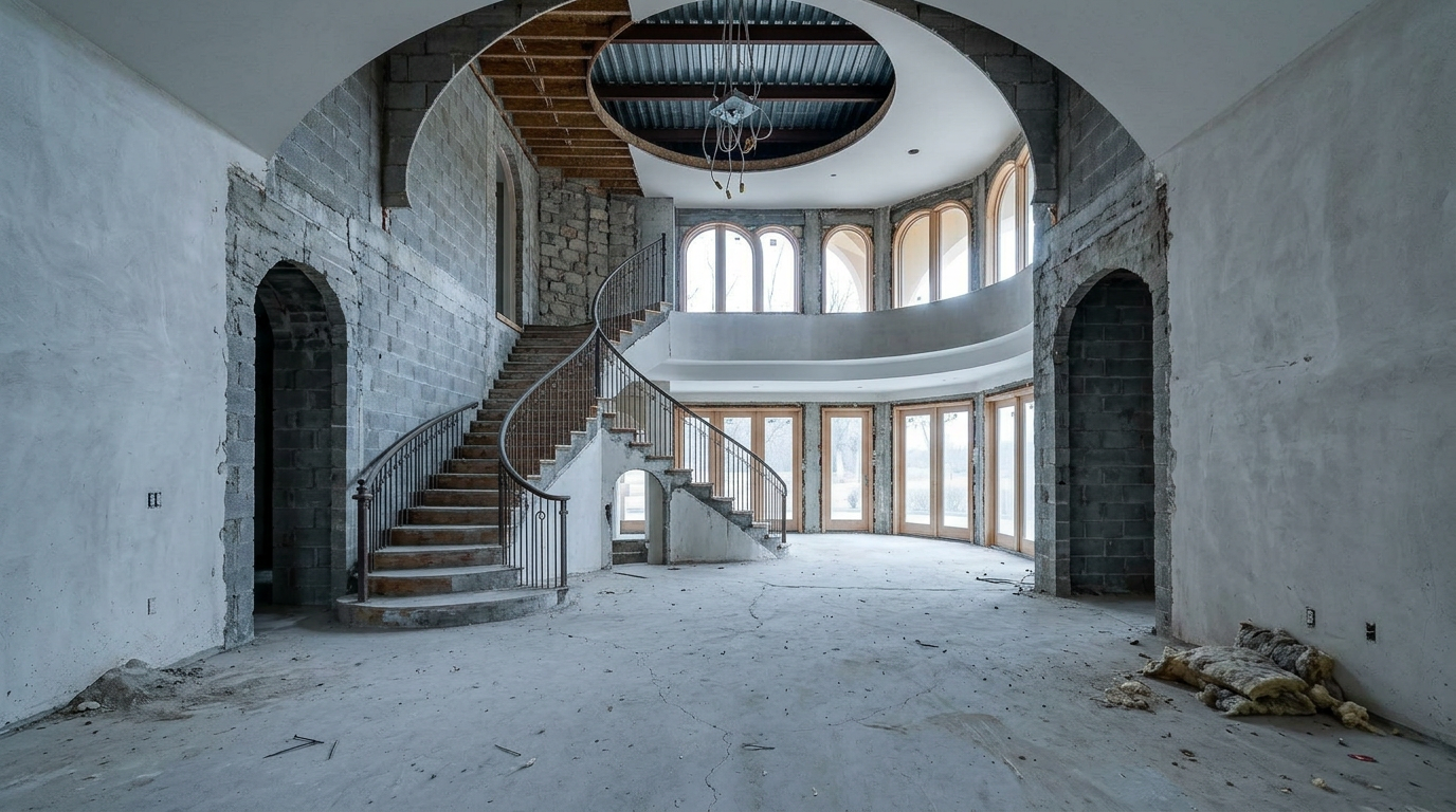 Casa Olivar — Foyer before renovation