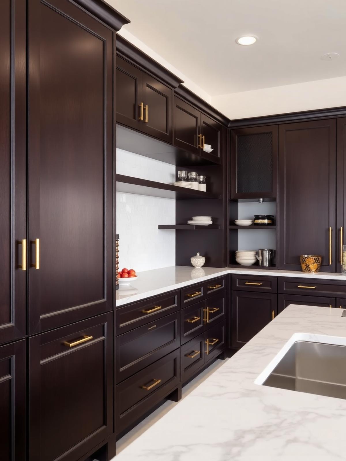 Mocha pantry kitchen